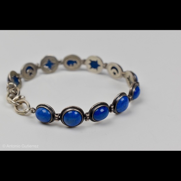 COPY - Silver W / Lapis - Picture 1 of 5